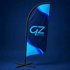 Wind banner 2,0mx70cm tecido e ferro - 4X4